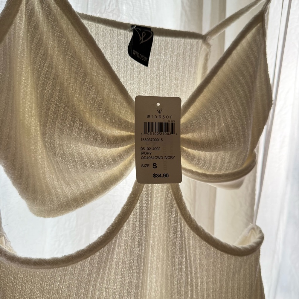 NWT Windsor Ivory Cutout Beach Summer Midi Dress - Picture 5 of 15